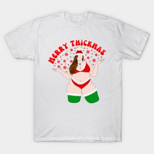 Merry Thickmas Christmas Babe T-Shirt